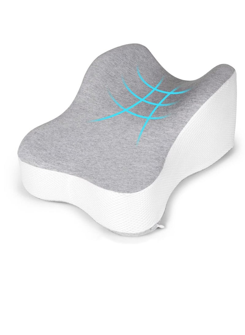 Excefore Semicircle Round Shape Leg Pillow Promotes Sleep, Knee Pillow Separates The Knees for Body Alignment - No Strap (35*25*13.5cm) - Image 1