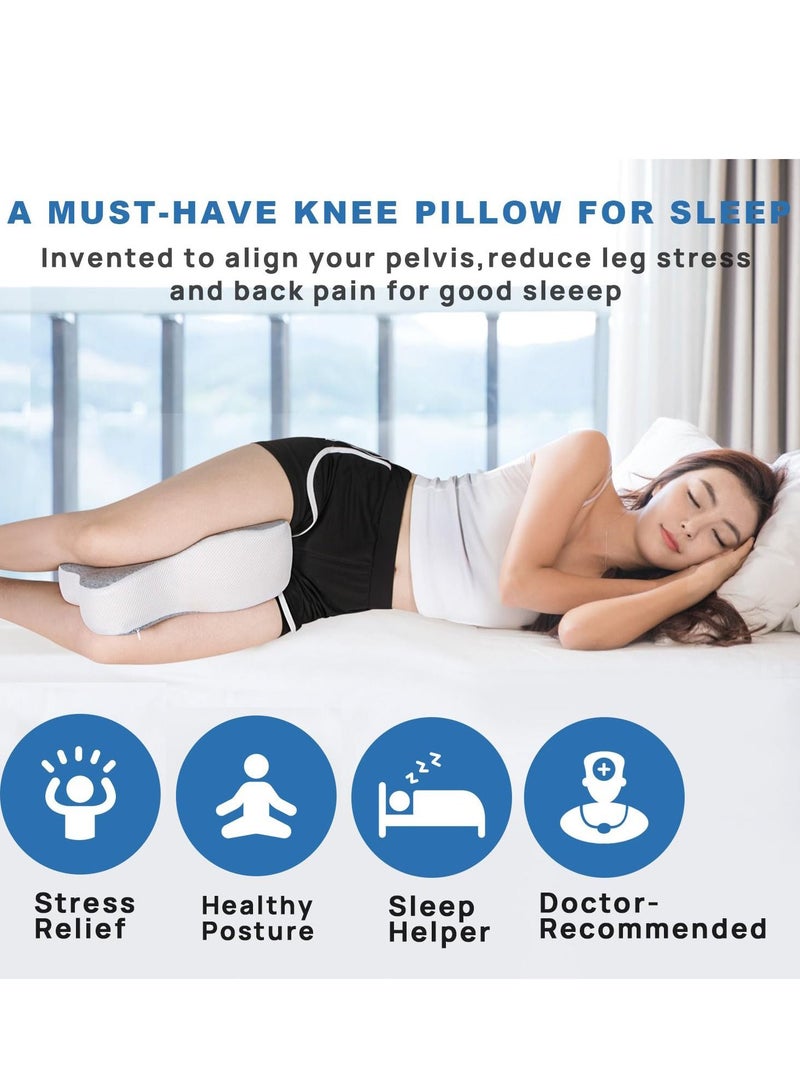 Excefore Semicircle Round Shape Leg Pillow Promotes Sleep, Knee Pillow Separates The Knees for Body Alignment - No Strap (35*25*13.5cm) - Image 5