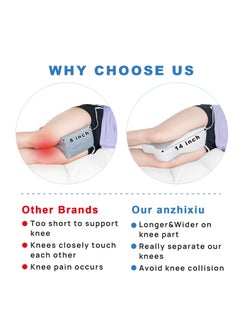Excefore Semicircle Round Shape Leg Pillow Promotes Sleep, Knee Pillow Separates The Knees for Body Alignment - No Strap (35*25*13.5cm)  - Image 2
