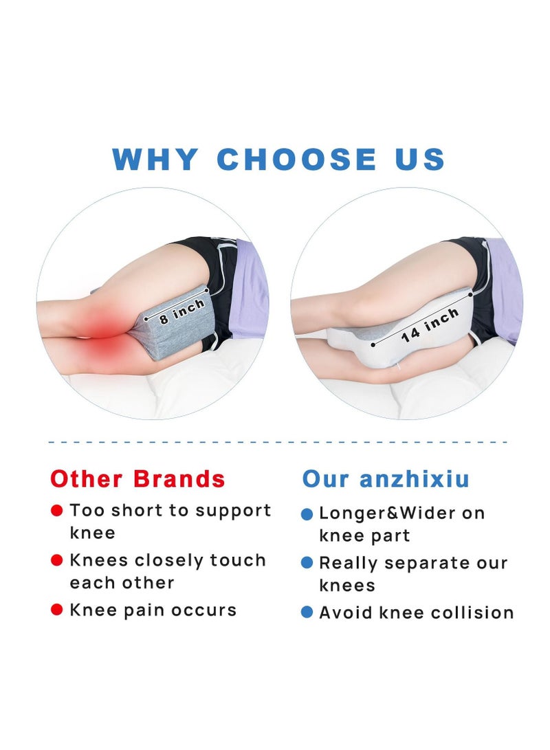 Excefore Semicircle Round Shape Leg Pillow Promotes Sleep, Knee Pillow Separates The Knees for Body Alignment - No Strap (35*25*13.5cm) - Image 2
