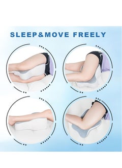 Excefore Semicircle Round Shape Leg Pillow Promotes Sleep, Knee Pillow Separates The Knees for Body Alignment - No Strap (35*25*13.5cm)  - Image 4