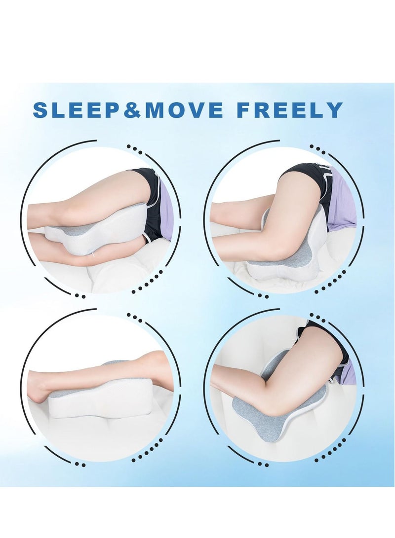 Excefore Semicircle Round Shape Leg Pillow Promotes Sleep, Knee Pillow Separates The Knees for Body Alignment - No Strap (35*25*13.5cm) - Image 4