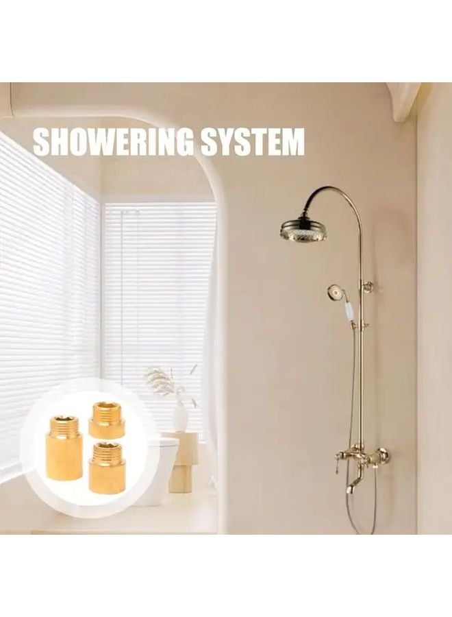 3pcs Brass Faucet Adapter Extension Set 1 2 Inch Diameter Shower Head Connector - Image 4