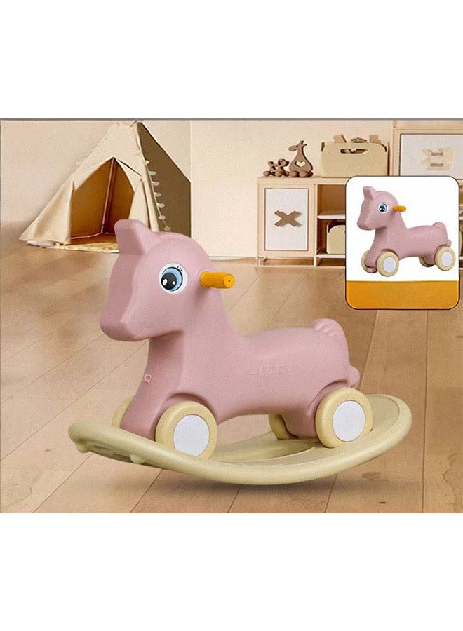 JCB CHIC Rocking Horse with Detachable Balance Board and 4 Smooth Wheels,Kids Ride-On Rocking Horse Toy,2 in 1 Baby Rocking Toy Fun Birthday Gift for 1-3 Years Old(K-616) - Image 1