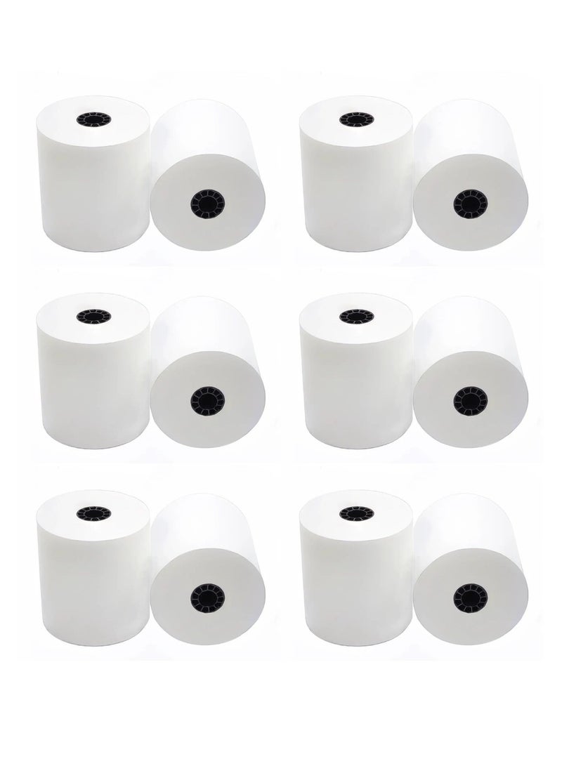 Terabyte 12-Piece POS Receipt Thermal Paper 80x80mm Size - Image 1
