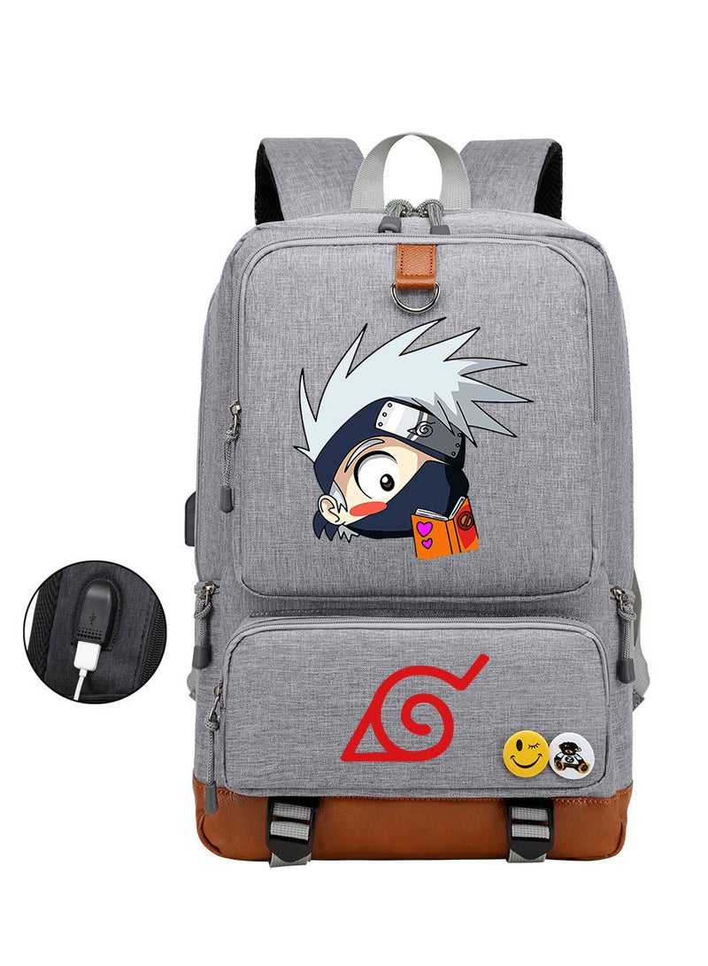 Naruto Teenage Students Men And Women Printed Casual Travel Backpack