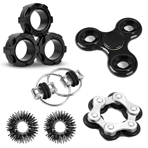 Dr.Kbder Fidget Toys Adults Pack 6PC Christmas Stocking Stuffers for Teen Boy Fidgets for Classroom Cool Gadget Desk Toys for Teens Figette Spinner Figits Ring ADHD Autism Must Have Stress Anxiety Relief Toy - Image 1
