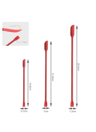 Mini Silicone Double-headed Sharp Scraper Spoon Cosmetic Skin Care Products Extraction Tool Set Including Avocado Jam Scraper-Specifications:Elbow Red Three-piece Set - pzsku/Z1B6543D0C9A0BAE2E0B2Z/45/_/1742808163/09b00cec-3a57-4983-8d3c-ab1a5ffcf4c9
