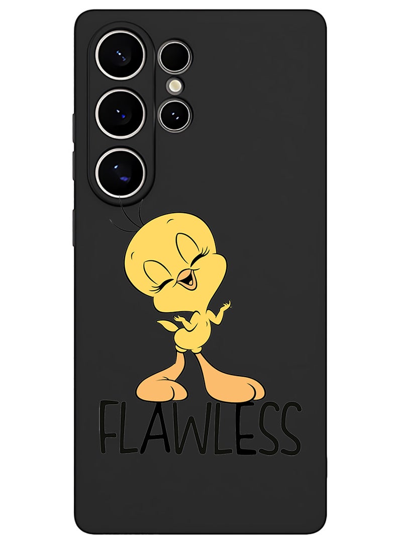 Theodor Protective Slim Fit Case Liquid Silicone Cover with Full Body Protection Anti-Scratch Shockproof Case For Samsung Galaxy S25 Ultra (Black) - Flawless - Image 1