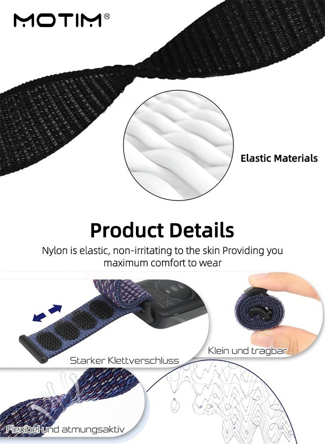 Motim 2 Pcs Nylon Replacement Strap Suitable for Huawei Band 8/9/10, Smartwatch Wrist Watchband - Image 5