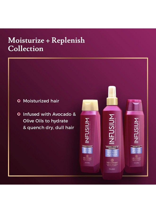 Infusium Professional Shampoo Conditioner And Leavein Treatment Set Moisturize And Replenish Avocado & Olive Oil 3 13.5Oz Bottles - Image 3