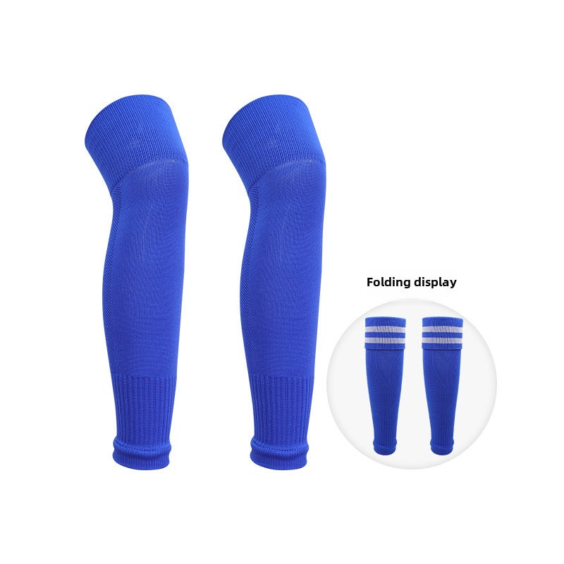New Over-Knee Breathable Soccer Shin Guard Socks 610 blue  - Image 1