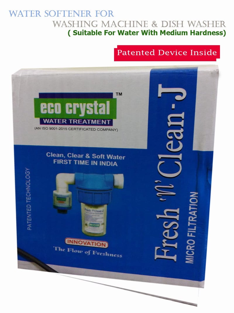 Eco crystal Original Fresh N Clean J Filter Cartridge Water Softener For Washing Machine With Extra 2 Pcs Spun Inside Pack,Blue -Mkt By Blims - Image 2