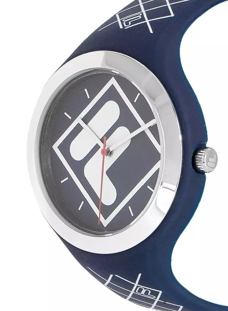 Fila Style My Court Unisex Watch PC Case Blue Silicone Strap, 38-342-002, size 42mm - Image 2