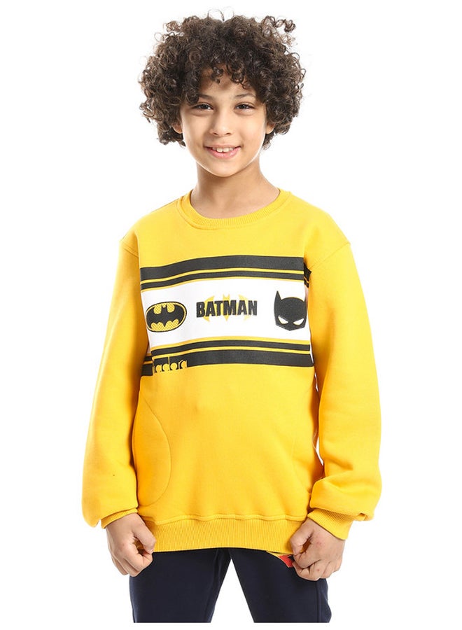 DIADORA سويت شيرت قطني (مطبوع عليه باتمان) للأولاد - Image 1