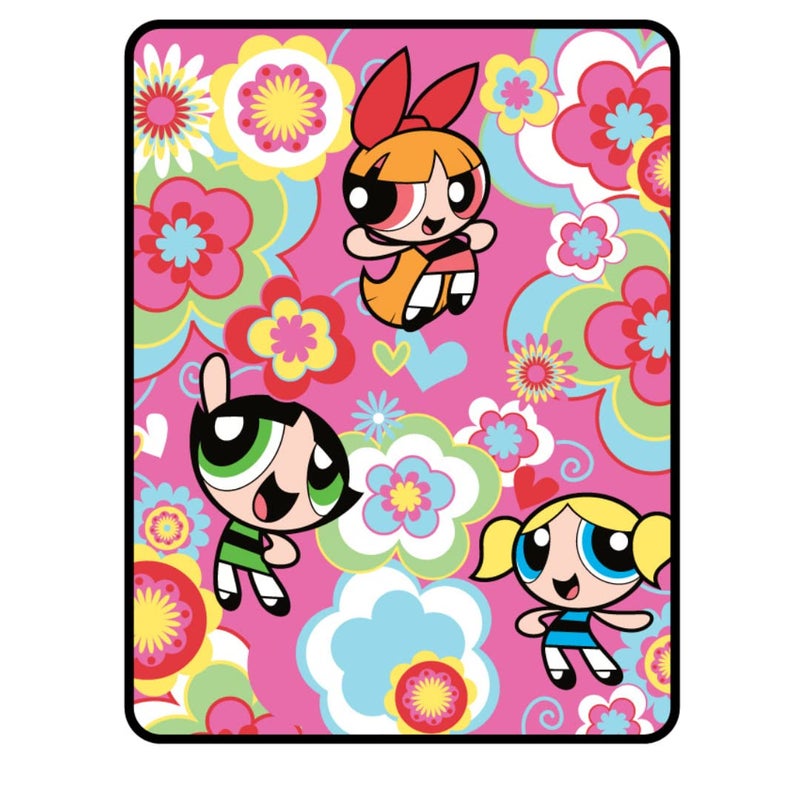 Franco Franco Power Puff Girls Bedding Super Soft Micro Raschel Throw 46 in x 60 in Official Licensed Power Puff Girls Product Collectibles 