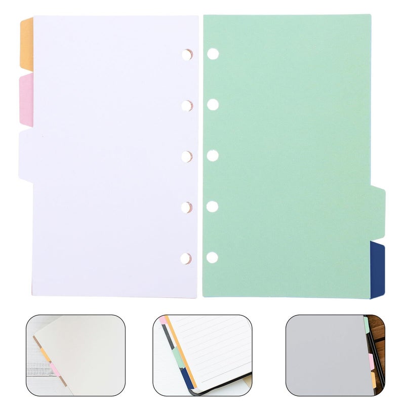 5 Hole A8 Pastel Index Dividers 2 Sets Loose Leaf Tabs for Notebook Classification - Image 4