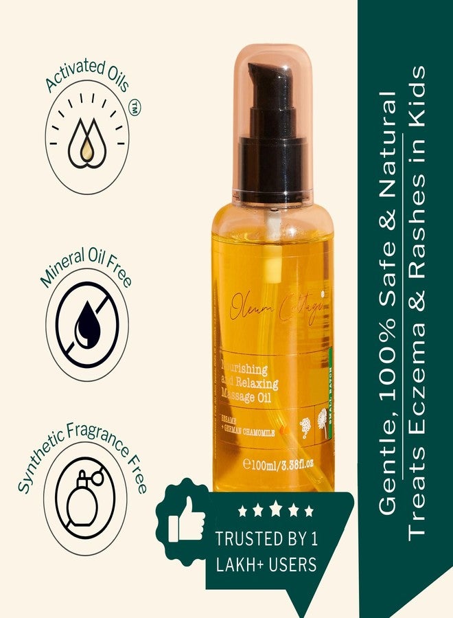 Oleum Cottage Rashes & Eczema Oil for Kids (100ml) | Diaper Rash Massage Oil for Babies | Relief from Cradle Cap, Itchiness, Inflammation, Redness & Skin Irritation | Non-Greasy | 100% Safe & Natural - Image 2