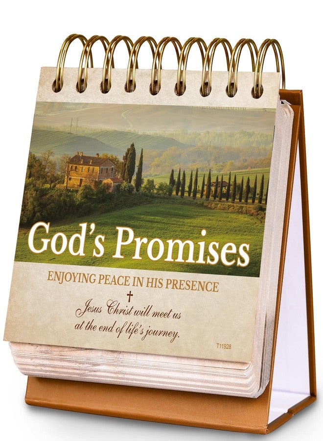 Lortarl Motivational Calendar - Desk Calendar with Inspirational Thoughts, Religious Gifts, Christian Gifts for Women, 4.7'' x 5'' Flip Calendars, God's Promises Perpetual Calendars, Christian Decor - Image 1