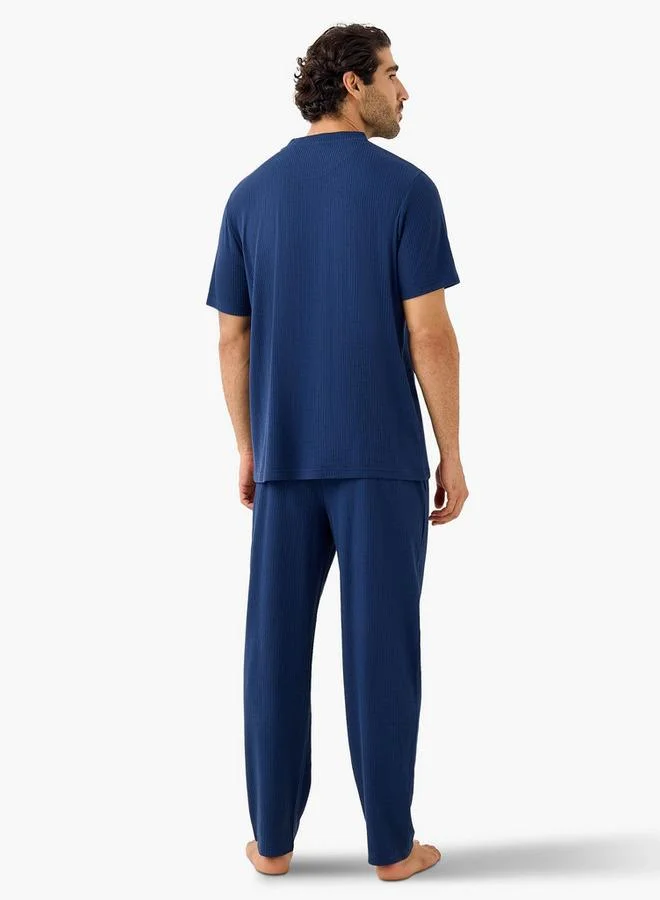 Splash FAV  Men Cotton Ribbed Nightwear Set for Men | Best Price UAE