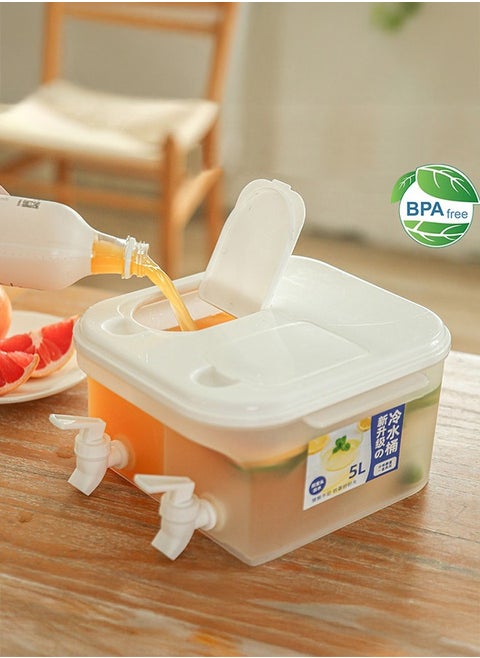 5L Large Capacity Cold Kettle Lemonade Bottle Water Juice Teapot Juice Container with Faucet Refrigerator Ice Kettle