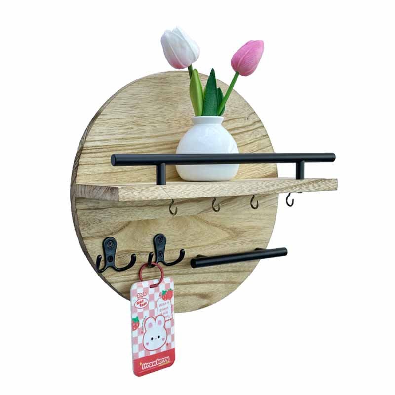 Door Rack Wooden Mail File Classification Storage Rack Entrance Wall Key Finishing Storage Rack - Image 1