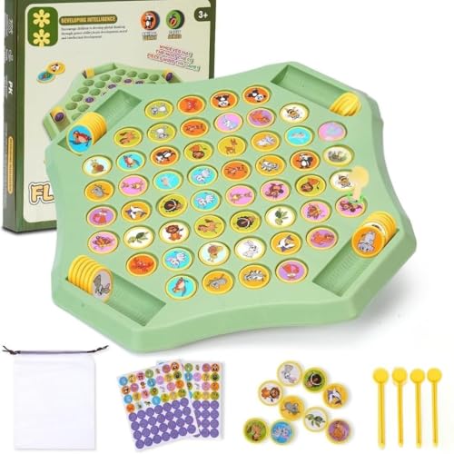 Mashes Animal Memory Flip Chess Game – Montessori Matching Puzzle Board for Kids | Fun & Educational Travel Game for Toddlers, Preschoolers & Kindergarten Learning Activities | Gift for All - Image 1