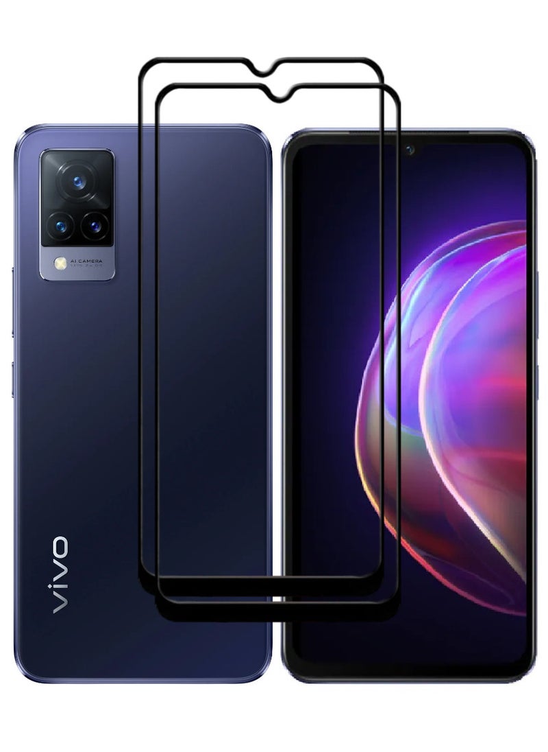 ACLIX 2 Pieces Antistatic ESD Dustproof Premium Quality High Definition Tempered Glass Screen Protector Designed For vivo V21 - Image 1