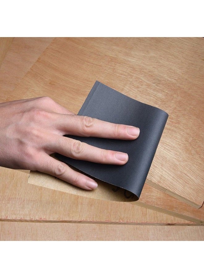 LANHU Abrasive Dry Wet Waterproof Sandpaper Sheets Assorted Grit of 400/600/ 800/1000/ 1200/1500 for Furniture, Hobbies and Home Improvement, 12 Sheets (9 x 3.6 Inch) - Image 4