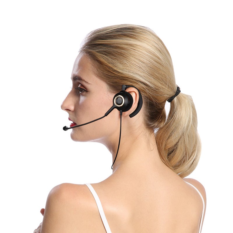 سماعات مركز الاتصال H1000-RJ9 رأس الكريستال ذات إلغاء ضوضاء - سماعة هاتف مريحة - Image 2