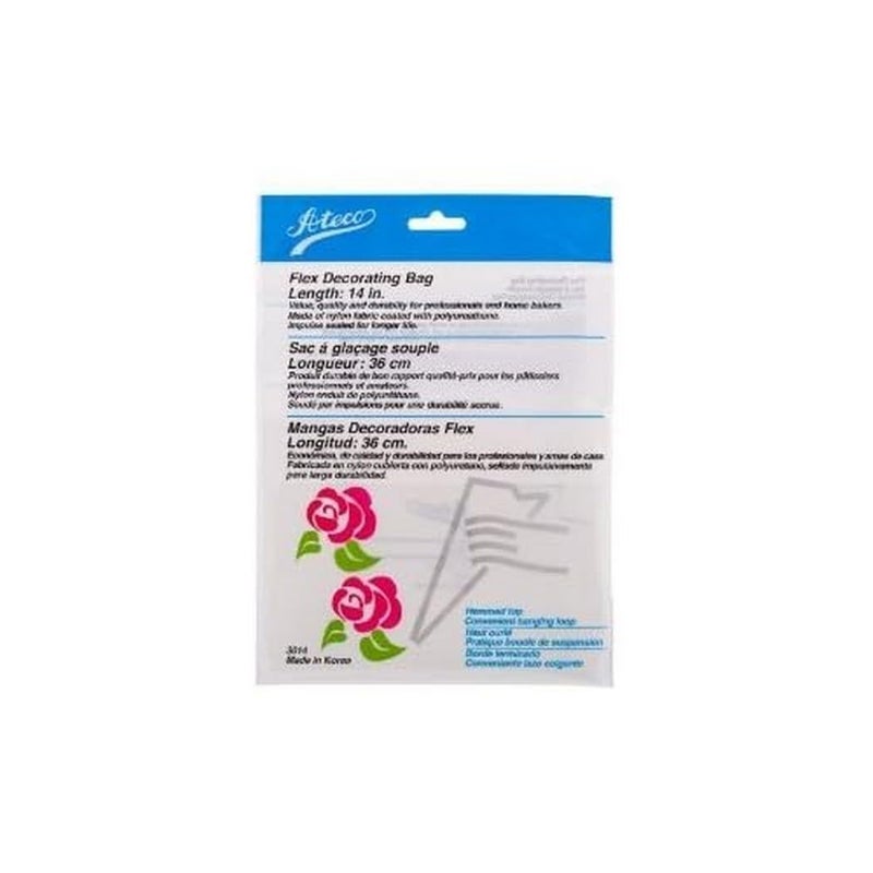 Ateco Flex Decorating Bag Coated Nylon 14Inch Reusable White