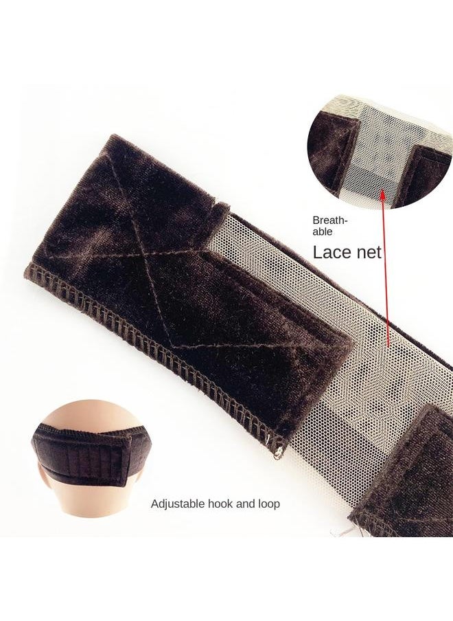 yongsheng Velvet Lace  Headband Holder for Lace Wigs and Frontals, Reinforced  Lace  Seamless Transition 3pcs  - Image 3