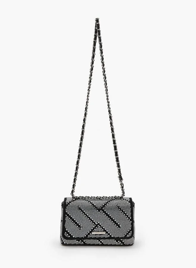 Celeste Embellished Crossbody Bag with Chain Strap