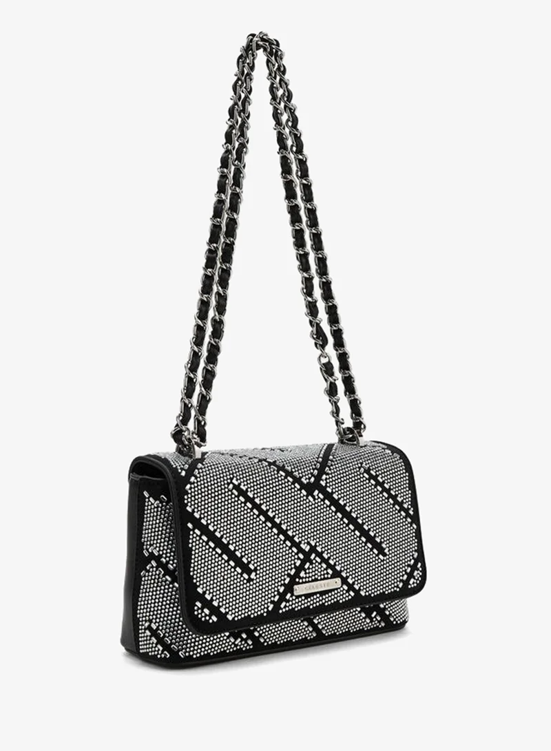 Celeste Embellished Crossbody Bag with Chain Strap