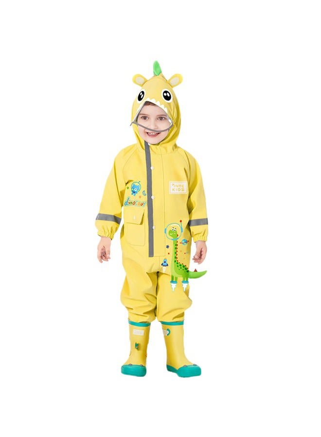 Fewlby Kids Toddler Boys Girls Rain Suit Waterproof One Piece Coverall L Size 4-5 Years - Image 1