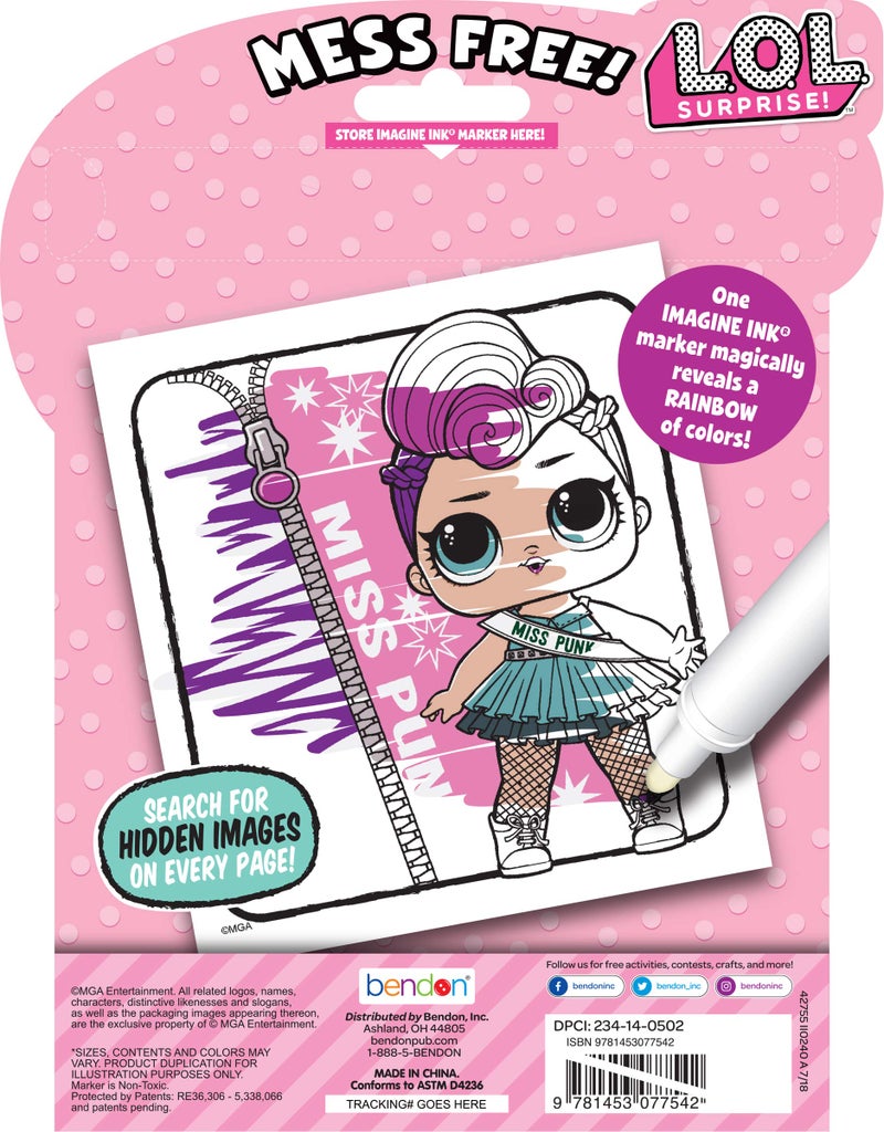 Bendon L.O.L. Surprise Imagine Ink Magic Ink Picture, Game & Activity Book 42755,Multicolor - Image 2