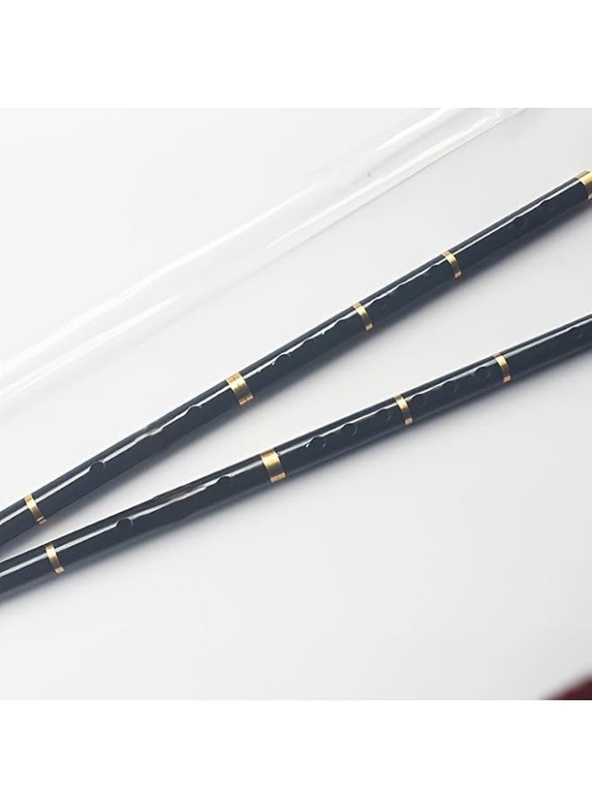 My souq Traditional Chinese Dizi Bamboo Flute - Black Bamboo with Copper Rings - Professional & Beginner Friendly - Image 2