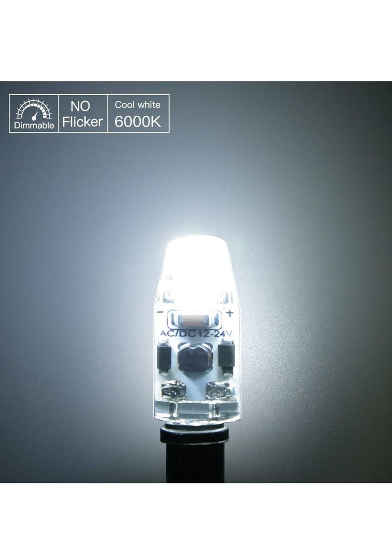 G4 LED Bulb, 12V JC Bi Pin 20W Halogen Bulb Replacement, Daylight White 4500K, for Under Cabinet Light, Ceiling Lights (6 Pack) - Image 2
