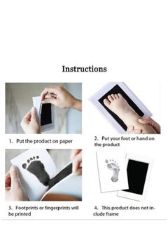 Generic Mold Your Memories paper baby hand and foot ink imprint kit. no touch, non toxic ink pad  - Image 2
