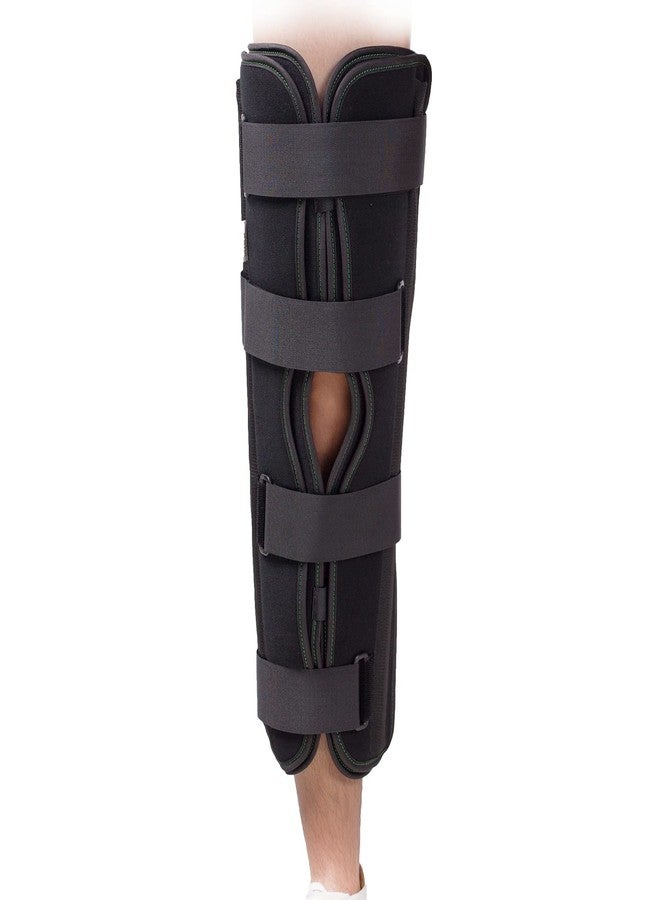 TODDOBRA 3-Panel Knee Immobilizer Full Leg Support Brace 21" Length Aluminum alloy Straight Knee Splint - for Knee Pre-and Postoperative & Injury or Surgery Recovery Applicable height 5‘3”--6’8“(Update Size M ) - Image 1
