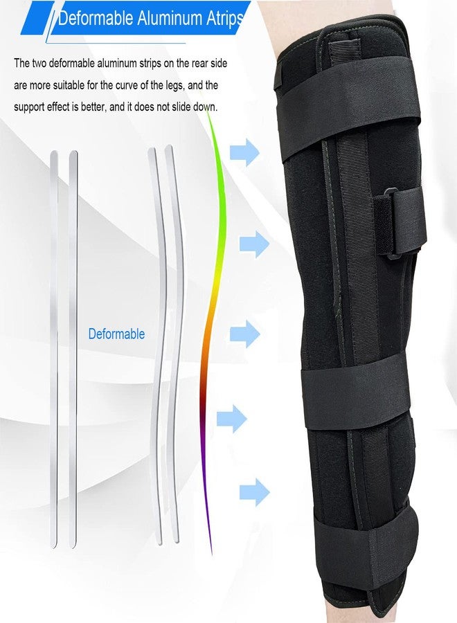 TODDOBRA 3-Panel Knee Immobilizer Full Leg Support Brace 21" Length Aluminum alloy Straight Knee Splint - for Knee Pre-and Postoperative & Injury or Surgery Recovery Applicable height 5‘3”--6’8“(Update Size M ) - Image 5