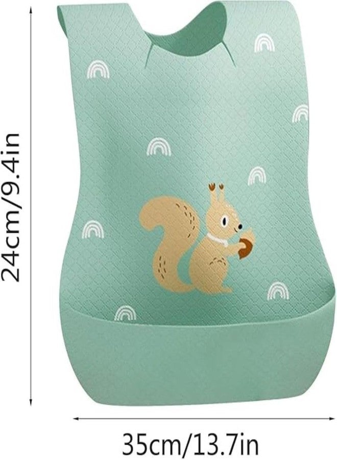 Akshify Pack of 1 BPA-Free Baby Feeding Bib with Food Pocket - Adjustable Straps, Waterproof, Washable, Reusable, Mess-Free Apron for Newborns and Toddlers (Green) - Image 5