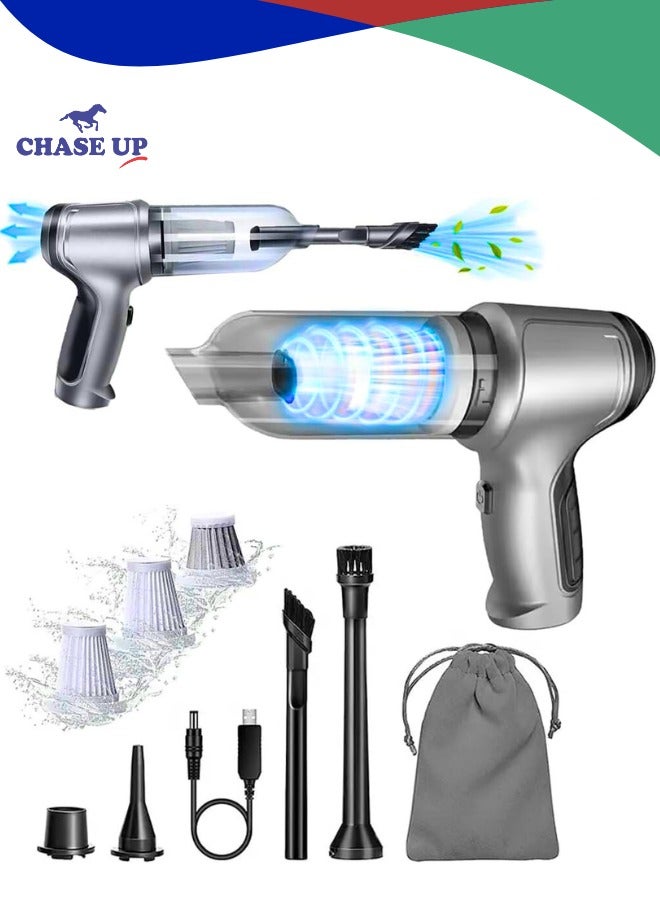 Chase Up Handheld Vacuum Cleaner Car - Wireless Mini Vacuum Cleaner 3 in 1 Multifunctional Brushless Motor 19000PA with USB-C,Portable Handheld Car Vacuum Cleaner for Keyboard Cleaning, Outdoor and Home - Image 1
