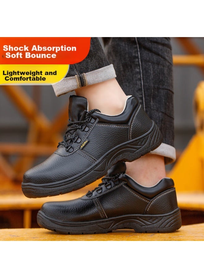 Old housekeeper Old Steward Men'S Steel Toe Anti-Smashing Anti-Stabbing Lightweight Work Breathable Safety Shoes With Tongue, Waterproof And Oil Resistant Functions, Model 113, Size 40 - Image 4