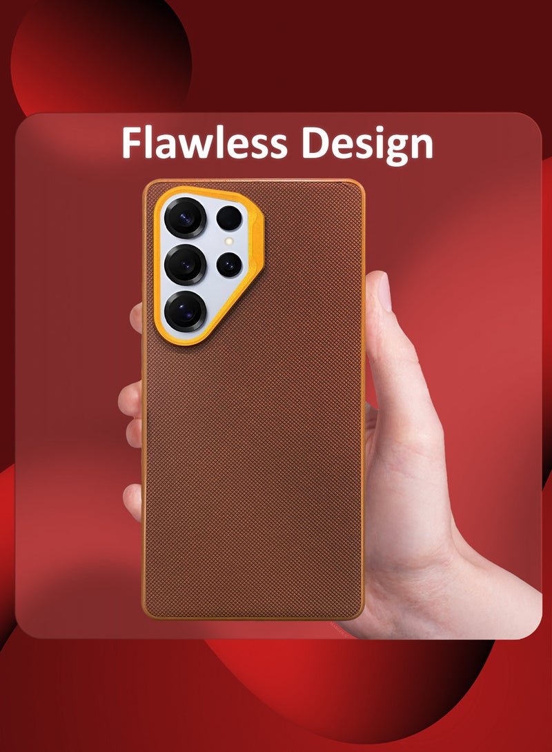 CATANES Samsung Galaxy S25 Ultra 2 Pack Vegan Leather Case, 1 Cover with 1 Screen Protector, Slim Fit, Raised Edges for Camera and Screen Protection - Image 4