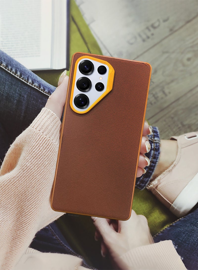 CATANES Samsung Galaxy S25 Ultra 2 Pack Vegan Leather Case, 1 Cover with 1 Screen Protector, Slim Fit, Raised Edges for Camera and Screen Protection - Image 3