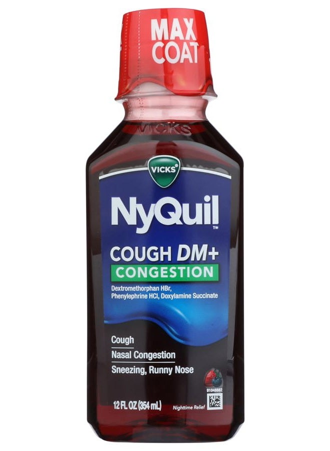 NyQuil Cough DM & Congestion Medicine, Berry - 12 fl oz