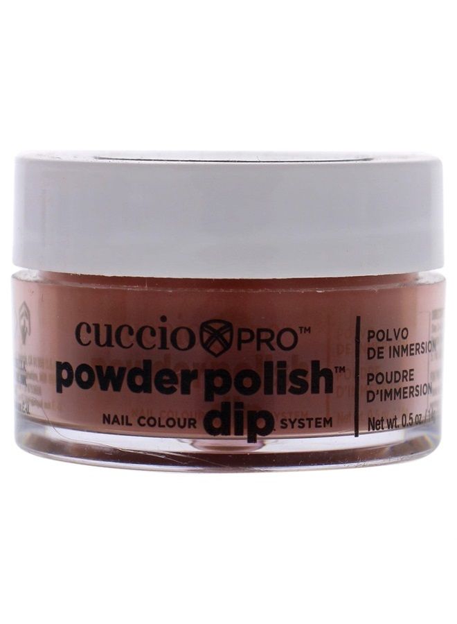 Cuccio Colour Powder Nail Polish - Lacquer For Manicures And Pedicures - Highly Pigmented Powder That Is Finely Milled - Durable Finish With A Flawless Rich Color - Brick Orange - 0.5 Oz - Image 1