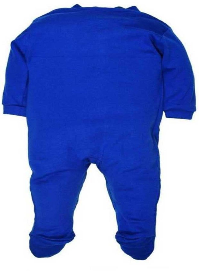 TiniBerry Baby Long Sleeve Cotton Full Body Sleep Suit, Romper for Boys and Girls Set of 3 (0-3 Months, Blue) - Image 5