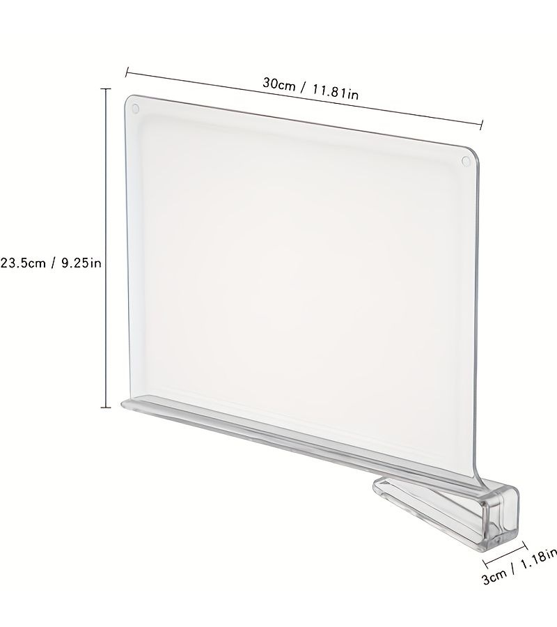 Set of 2 Shelf Dividers for Bags Clothes Organizer Cabinet Wardrobe Desk Office - Image 3